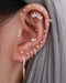 Mirth Marquise Cluster Chain Ear Piercing Stud