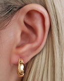 Trending Teardrop Stud Earrings for Women Stainless Steel in Gold Plating - www.Impuria.com