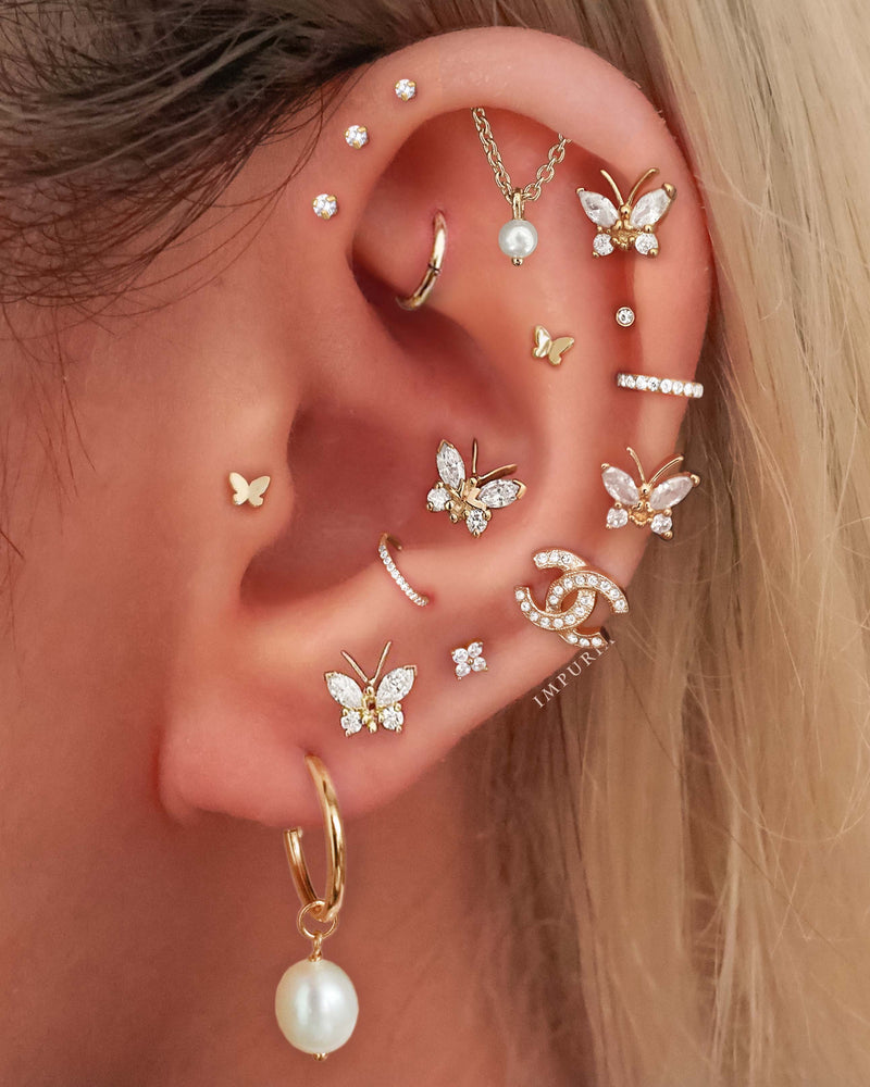 Grace Butterfly Ear Piercing Stud