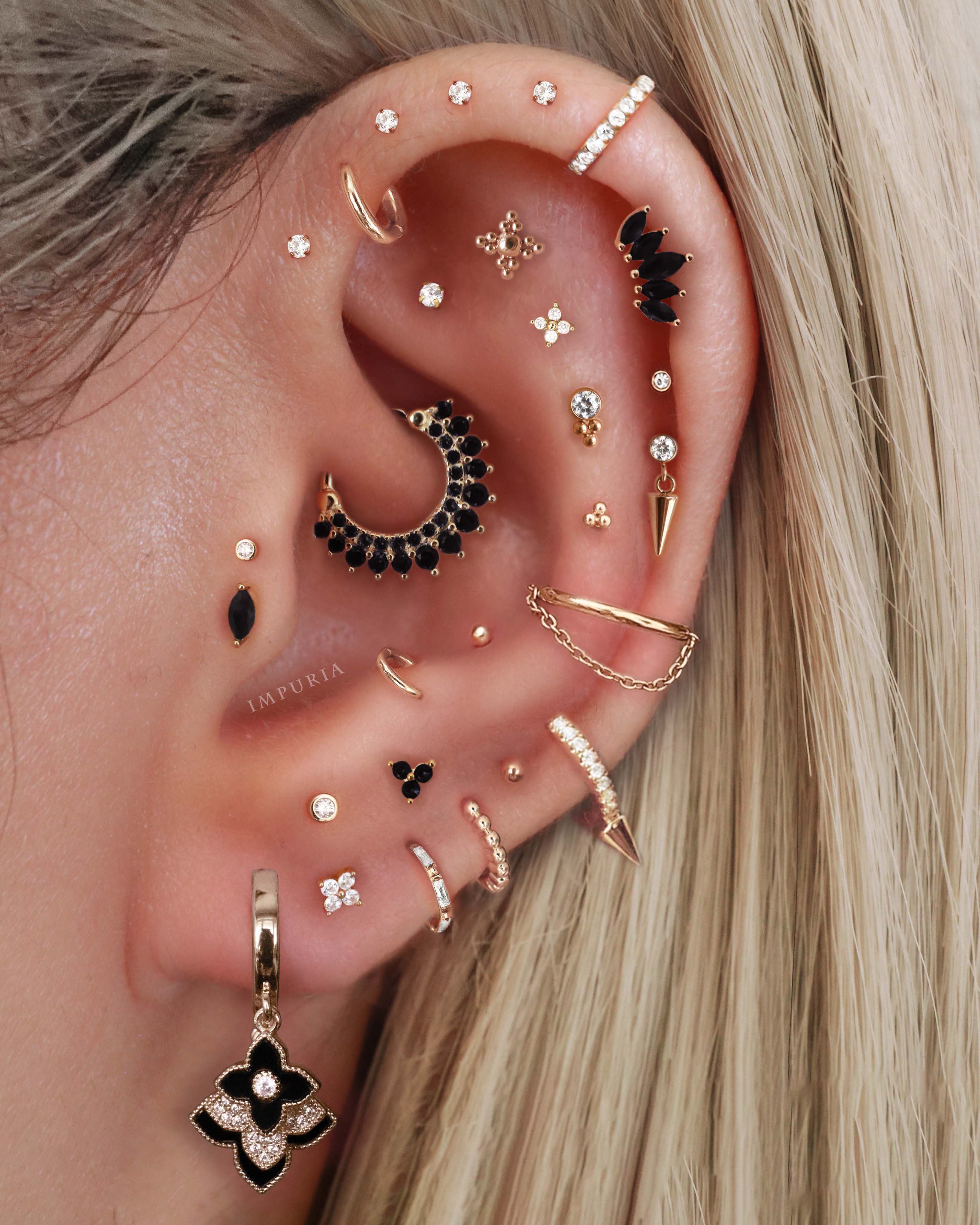 minimalist surgical steel ear piercing jewelry seamless hoop earrings for cartilage, helix, and lobe piercings, hypoallergenic and tarnish-free - www.Impuria.com