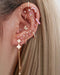 Clover Dangle Chain Earrings Girly Feminine Ear Piercing Curation Placement Ideas for Women - www.Impuria.com