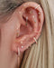 Edgy Spiky Multiple Ear Piercing Curation Ideas for Women Gold Hoop Cartilage Earring Ring 16G - www.Impuria.com