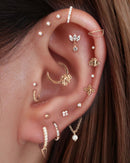 Pretty Bee Gold Ear Piercing Curation Ideas Tiny Cartilage Earrings for Women - www.Impuria.com