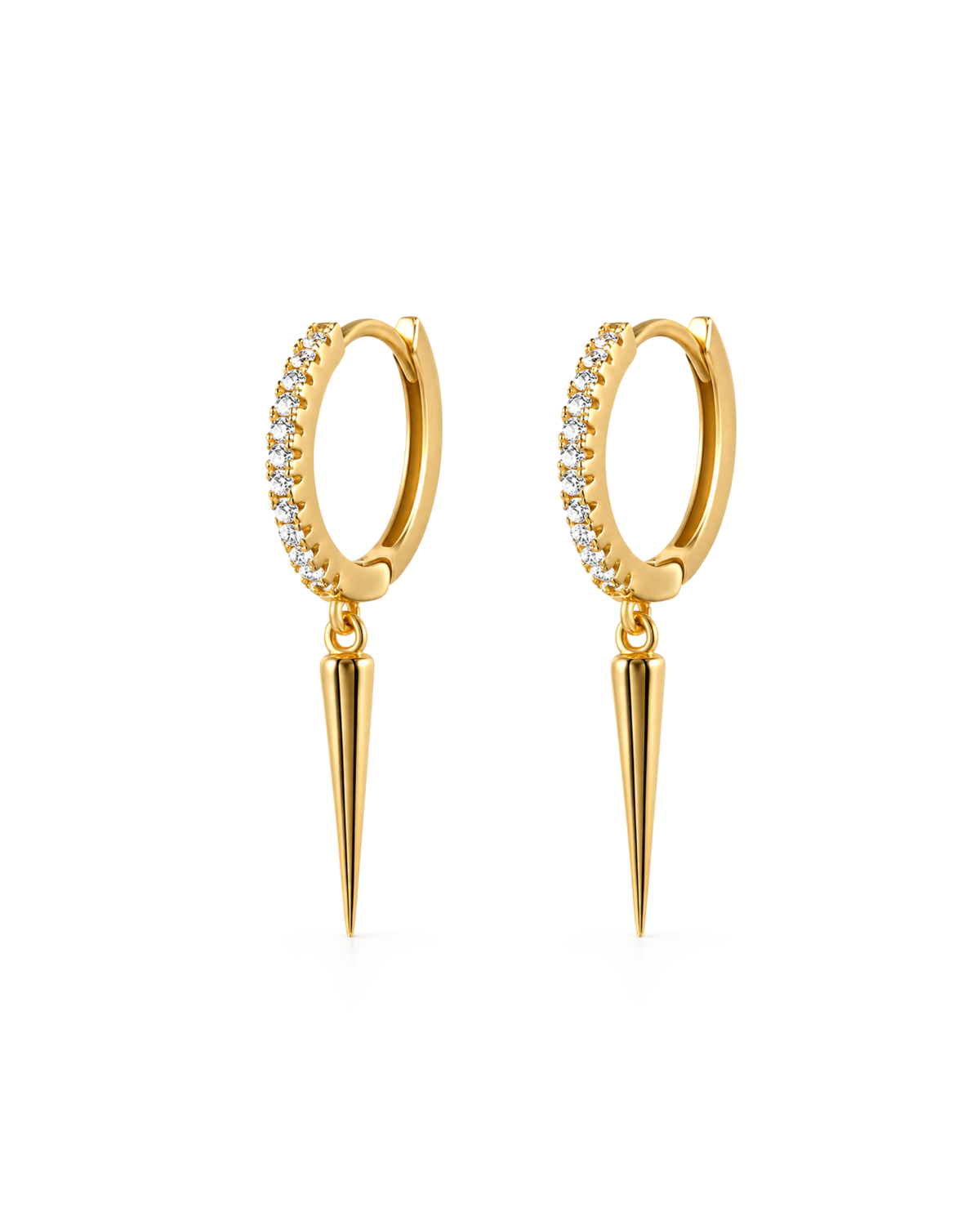 Eli Spike Huggie Hoop Earrings