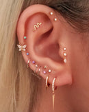 Ember Link Chain Ear Piercing Earring Stud