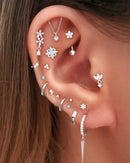 Ember Link Chain Ear Piercing Earring Stud