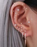 Ember Link Chain Ear Piercing Earring Stud