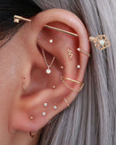 Ember Link Chain Ear Piercing Earring Stud