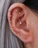 Ember Link Chain Ear Piercing Earring Stud