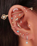 Ember Link Chain Ear Piercing Earring Stud