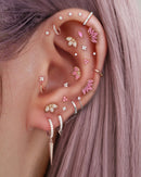 Ember Link Chain Ear Piercing Earring Stud