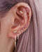 Ember Link Chain Ear Piercing Earring Stud