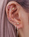 Ember Link Chain Ear Piercing Earring Stud