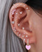 Ember Link Chain Ear Piercing Earring Stud