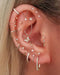 Ember Link Chain Ear Piercing Earring Stud