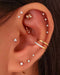 Flat Back Earring Stud Double Helix Piercing Ear Curation Ideas - www.Impuria.com