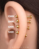 Zia Titanium Flat Back Stud Post