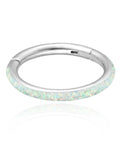 Glimmer Opal Hoop Ring Clicker