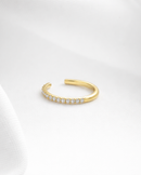 pair of sterling silver gold ear cuff earring no piercing needed for cartilage helix conch