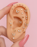 Fairy Drop Butterfly Ear Piercing Stud
