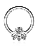 Honey Bumble Bee Ear Piercing Ring Hoop Clicker