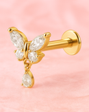 Fairy Drop Butterfly Ear Piercing Stud