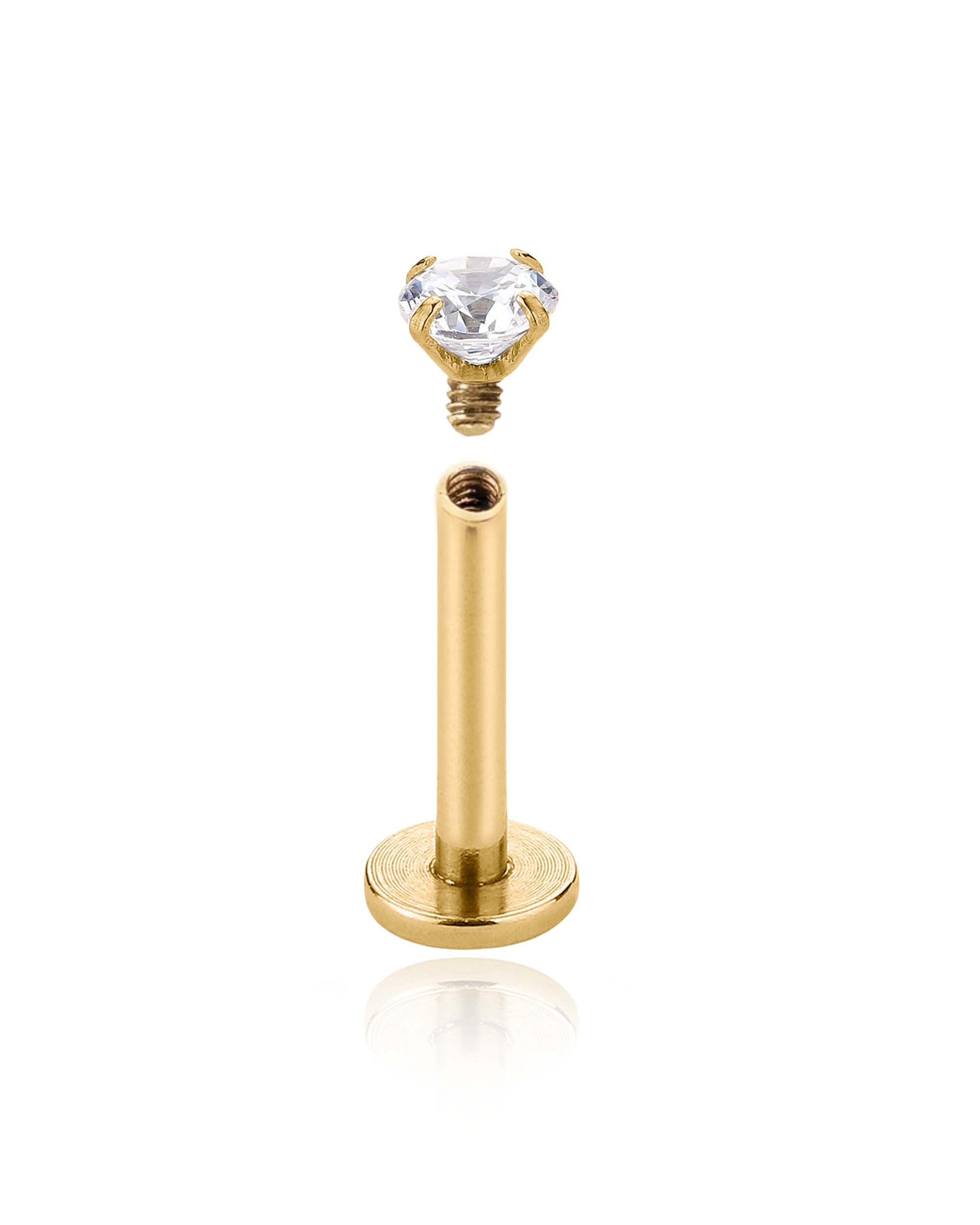 surgical stainless steel crystal flat back earring set 3mm