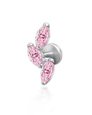 Ivy Triple Marquise Flat Back Stud Earring