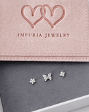 pretty flat back earring stud 16G hypoallergenic at impuria ear piercing jewelry