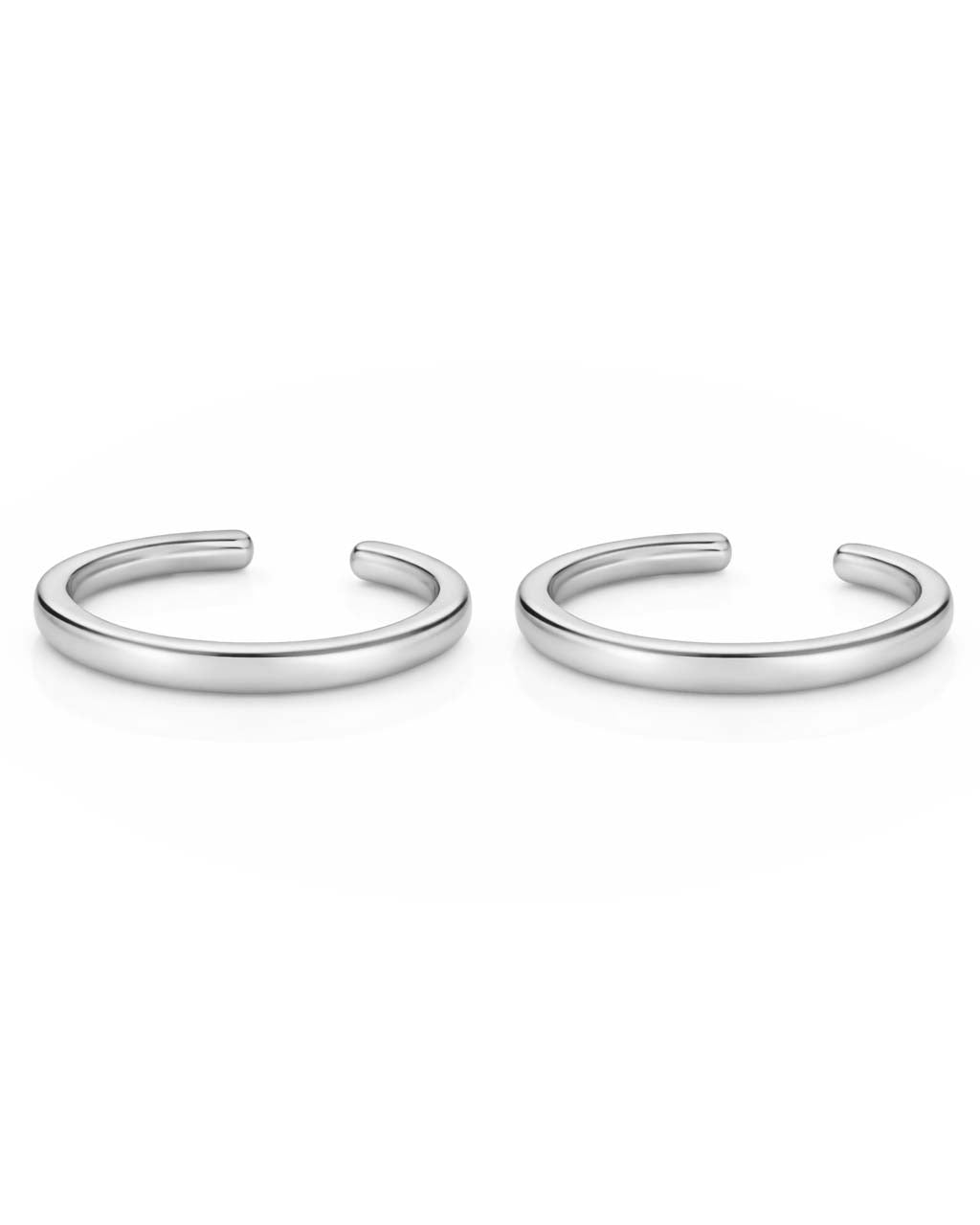 pair of sterling silver ear cuff earring no piercing needed for cartilage helix conch