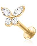Titanium Butterfly Cartilage Earring Stud Ear Piercing Jewelry for Women  - www.Impuria.com