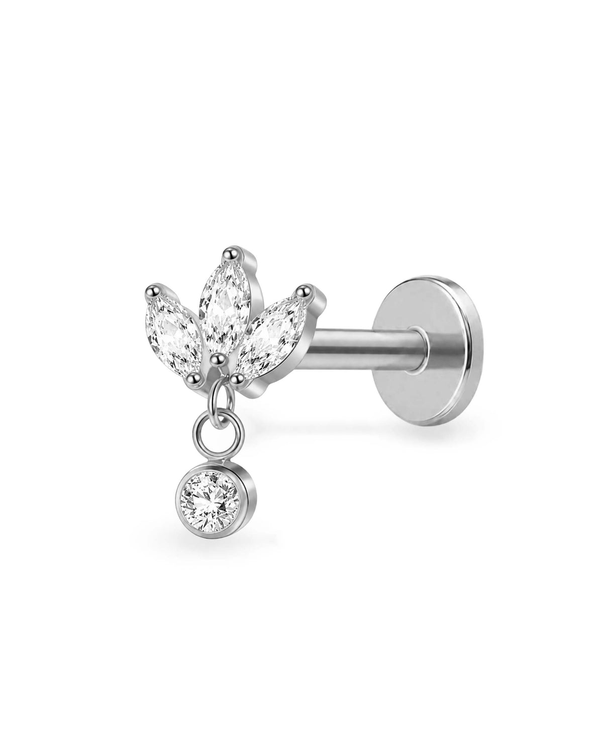Oasis Marquise Flat Back Stud
