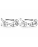 pair of sterling silver ear cuff earrings for conch piercing