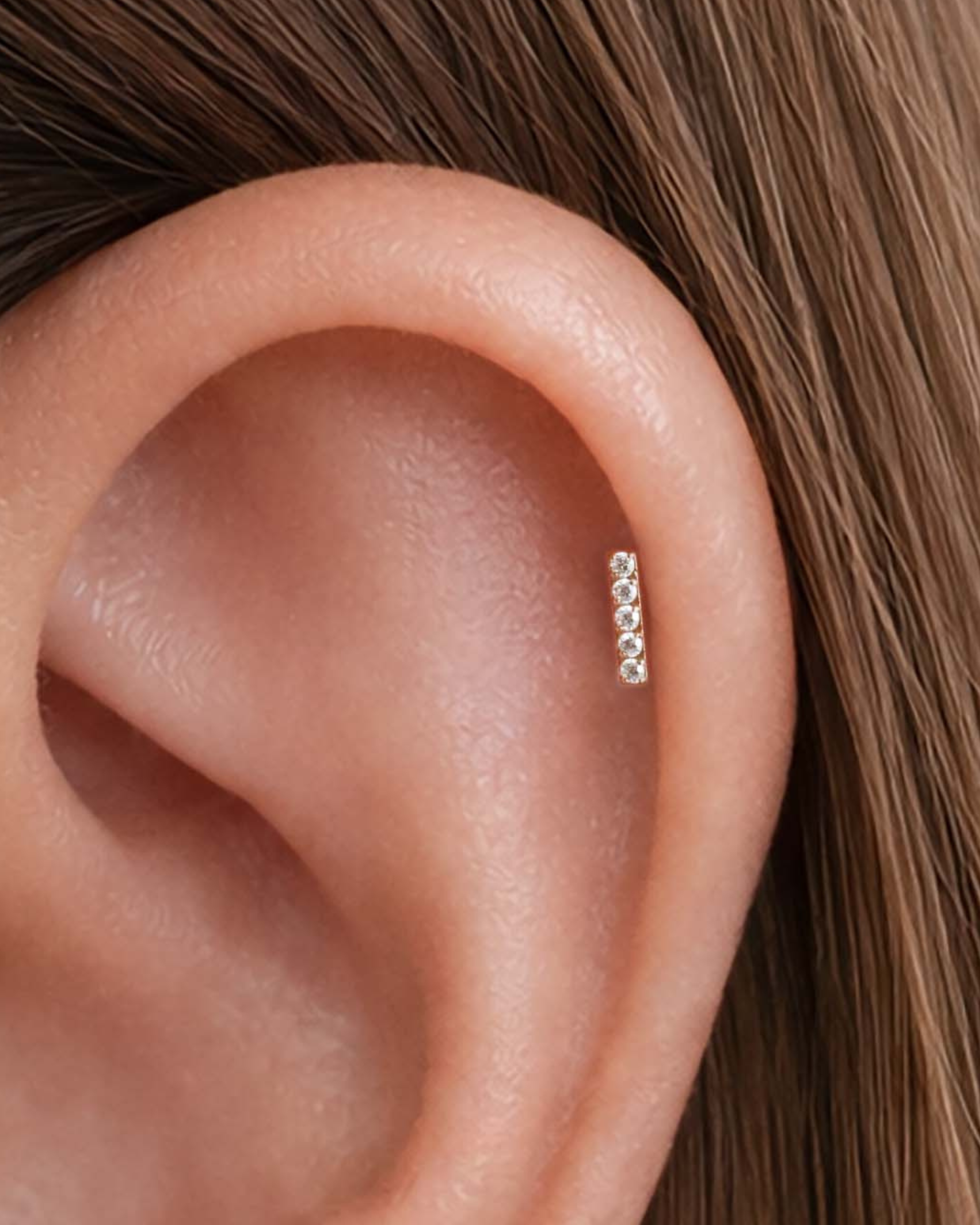 Rae Bar Flat Back Stud Earring