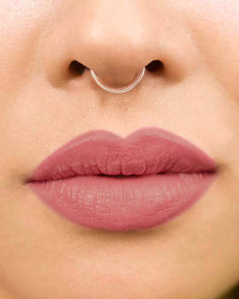 simple septum ring hoop clicker 16G 
