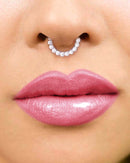 Divine Crystal Prong Earring Ear Piercing Ring Hoop Clicker