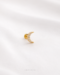 Serena Moon Flat Back Stud Earring