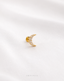 Serena Moon Flat Back Stud Earring