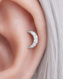 Serena Moon Flat Back Stud Earring