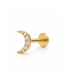 Serena Moon Flat Back Stud Earring