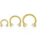 Sparkle Horseshoe Hoop Ring