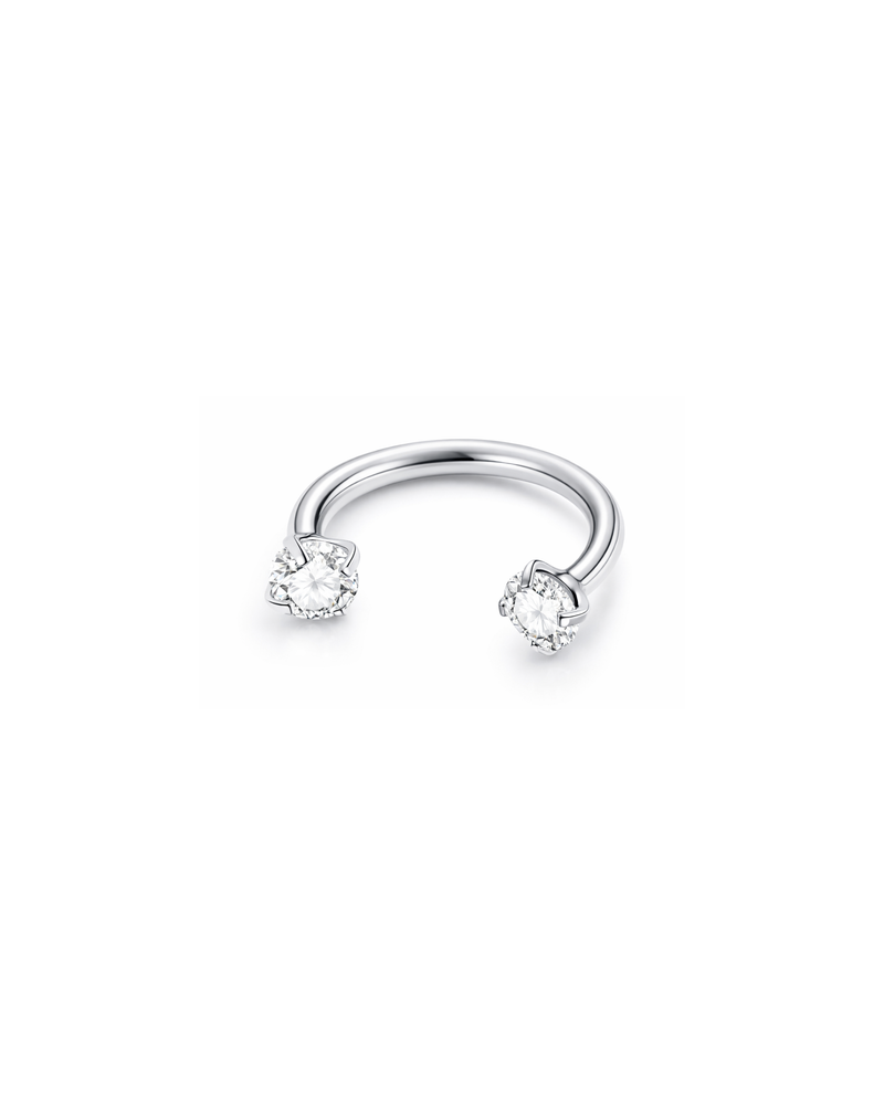 Sparkle Horseshoe Barbell Side View