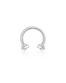 Sparkle Horseshoe Hoop Ring