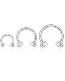 Sparkle Horseshoe Hoop Ring