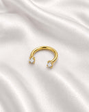 Sparkle Horseshoe Hoop Ring