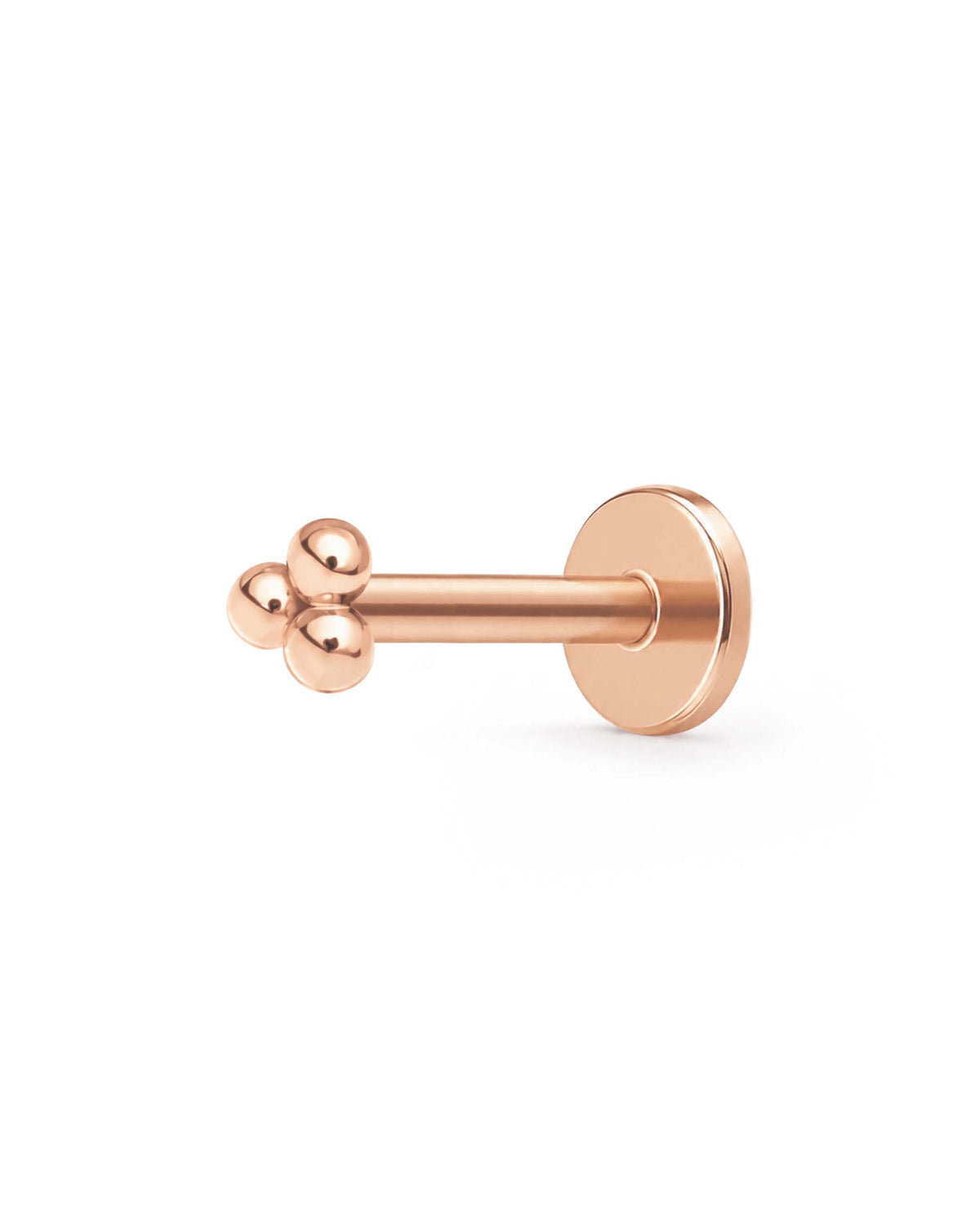 Trinity Triple Beaded Flat Back Stud