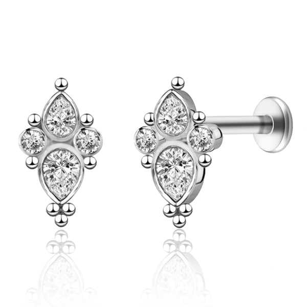 Tribal Milgrain Helix Piercing Tragus Cartilage Earring Stud