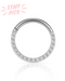 Cute Crystal Pave Daith Ring Hoop Clicker 16G - www.Impuria.com #daithpiercings