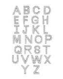 Alphabet Crystal Pave Letter Earring Stud Set