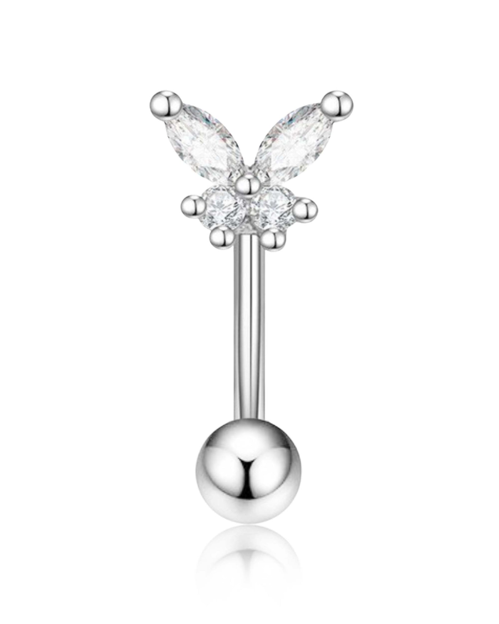 Butterfly Rook Earring Ear Piercing Jewelry Curved Barbell 16G